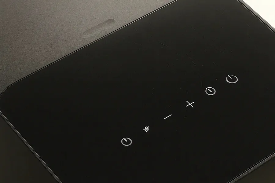 Good Sleep hub touch panel buttons for setting bed temperature without an app